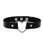 Black Skinny Heart Choker – Adjustable