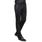 Men's Gothic Vampire Lace-Up Trousers – Crest Pattern