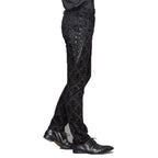 Men's Gothic Vampire Lace-Up Trousers – Crest Pattern