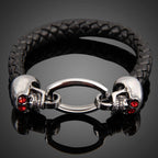 Men's Gothic Rhinestone Skull Bracelet