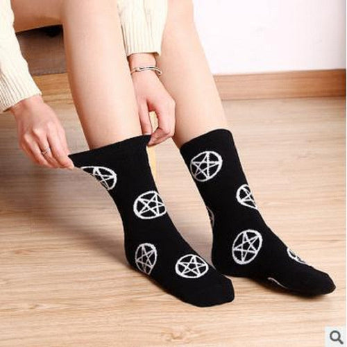 Gothic Cotton Socks – Sad Goth & Pentagram