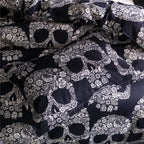 Black Sugar Skull Duvet Cover Set