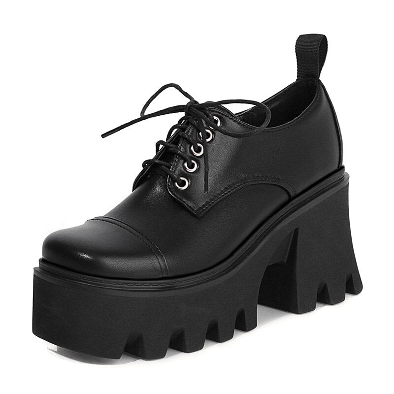 Women's Gothic Boots – Silver or Black PU Leather