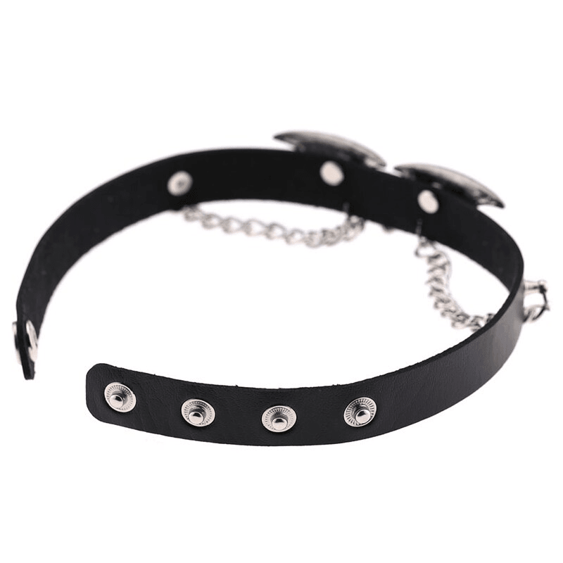 Punk Faux Leather Choker – 40cm