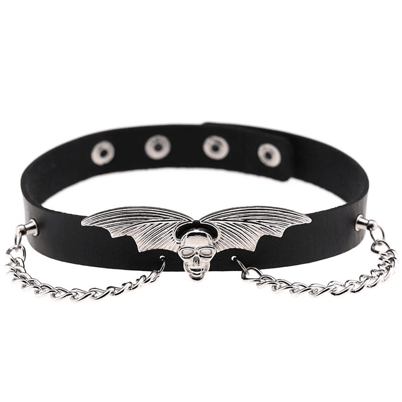 Punk Faux Leather Choker – 40cm