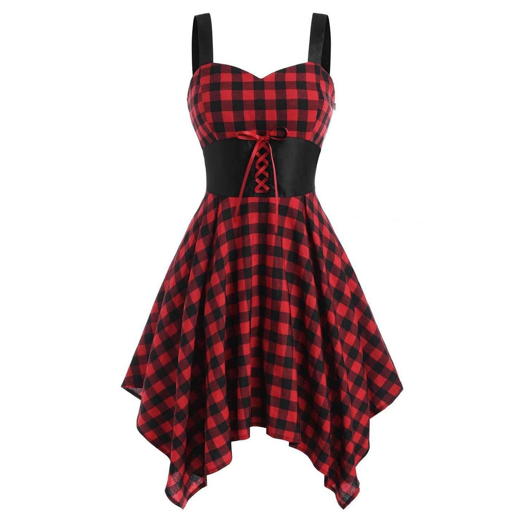 Women's Red and Black Gothic Dress