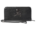 Black Skull & Crossbones Faux Leather Wallet