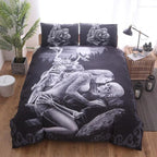 Motorcycle Skull Duvet Cover Set – Full to Super King