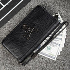 Black Skull & Crossbones Faux Leather Wallet