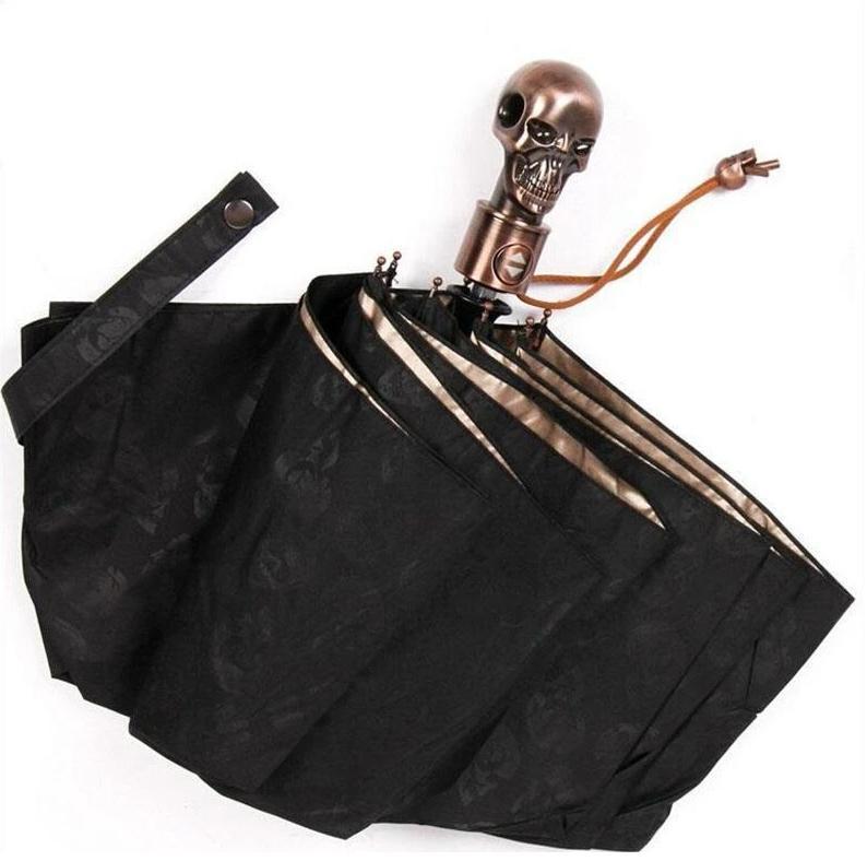 Gothic Skull Folding Umbrella – 105cm