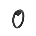 Adjustable Gothic Snake Ring – Black or Silver