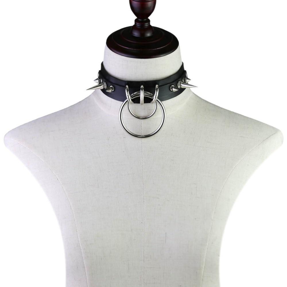 Black Spiked PU Leather Choker