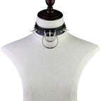 Black Spiked PU Leather Choker