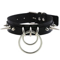Black Spiked PU Leather Choker