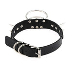 Black Spiked PU Leather Choker