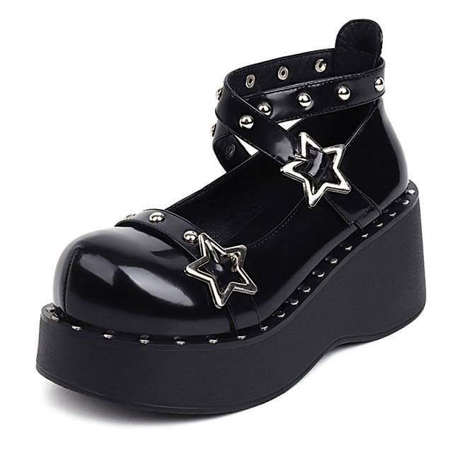 Women's Gothic Star Mary Jane Shoes