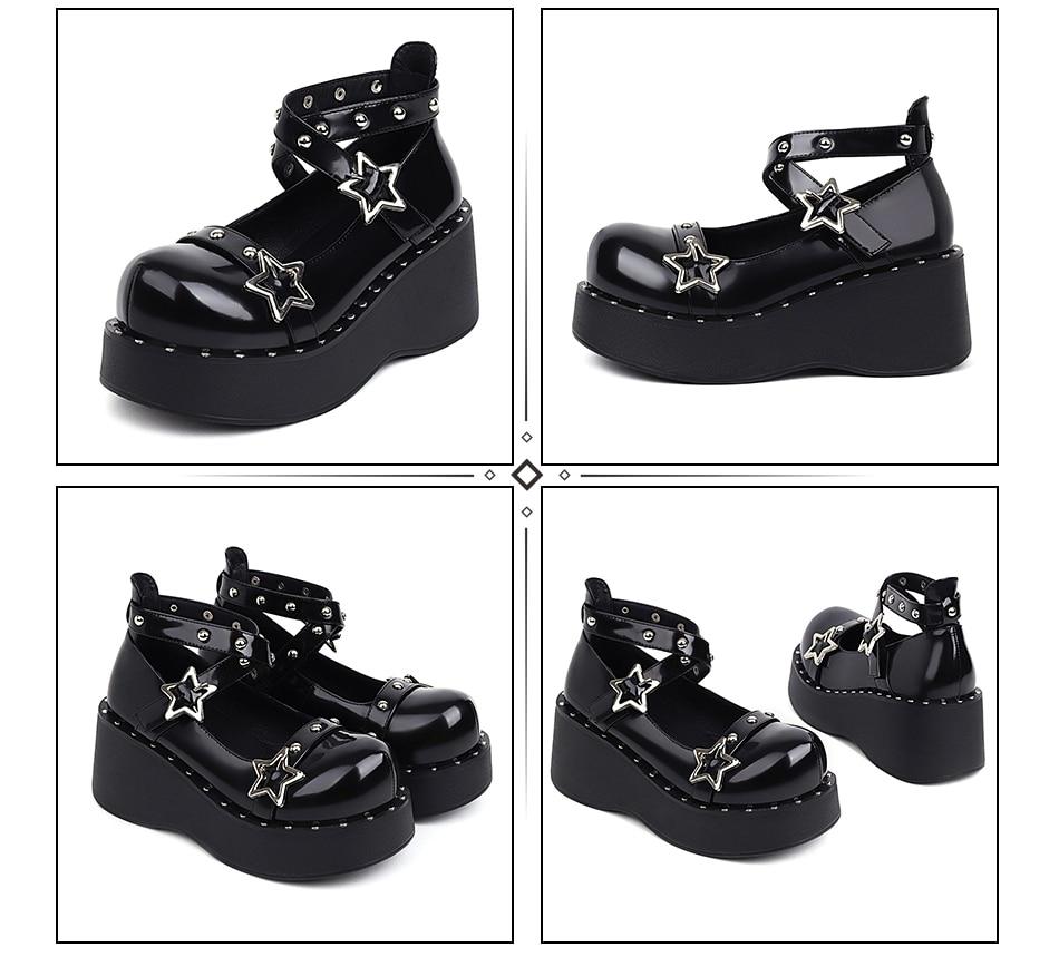 Women's Gothic Star Mary Jane Shoes