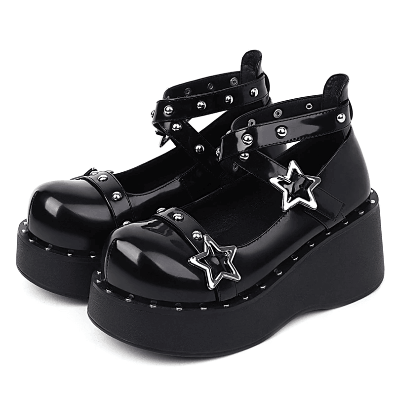 Women's Gothic Star Mary Jane Shoes
