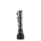 Men's Gothic Knee High Platform Biker Boots – 5 Buckles