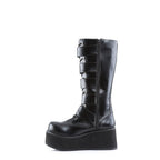 Men's Gothic Knee High Platform Biker Boots – 5 Buckles