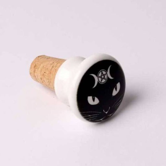 Sacred Cat Moon Bottle Stopper