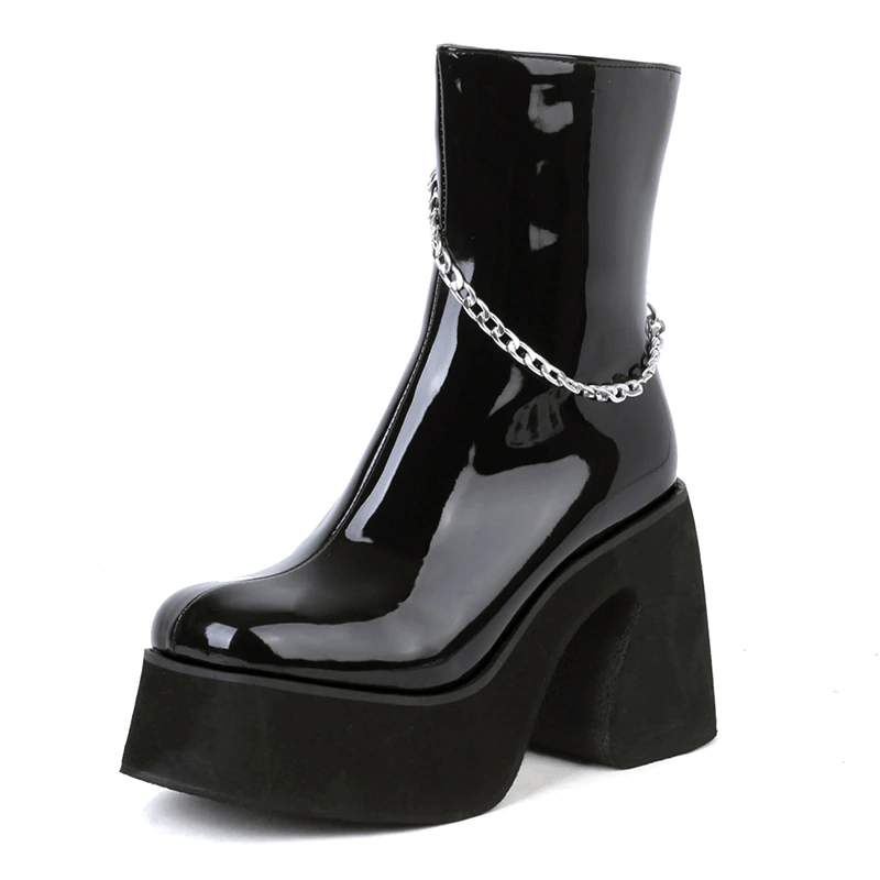 Women's Gothic Boots – Black or Purple PU Leather