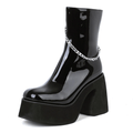 Women's Gothic Boots – Black or Purple PU Leather