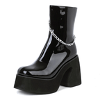 Women's Gothic Boots – Black or Purple PU Leather