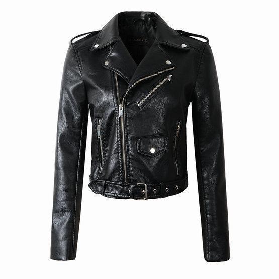 Women's Cropped Faux Leather Jacket – 5 Colours