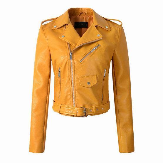 Women's Cropped Faux Leather Jacket – 5 Colours
