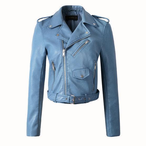 Women's Cropped Faux Leather Jacket – 5 Colours