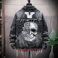 Men's Skull Denim Jacket – Black or Blue