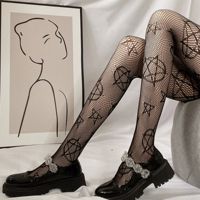 Women's Gothic Patterned Tights – 6 Styles