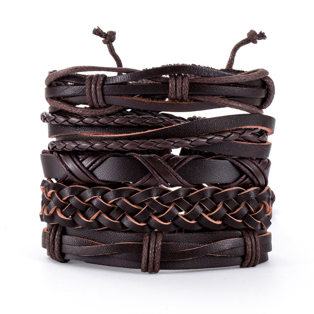 Men's Gothic Multi-Layer Bracelet – 5 Adjustable Styles