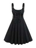 Women's Gothic Buckle Dress – Sizes S–3XL