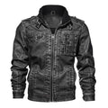 Men's PU Leather Jacket – Black, Blue or Brown