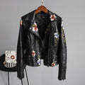 Women's Faux Leather Jacket – Black or Beige