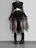 Women's Gothic Mesh Skirt – Black