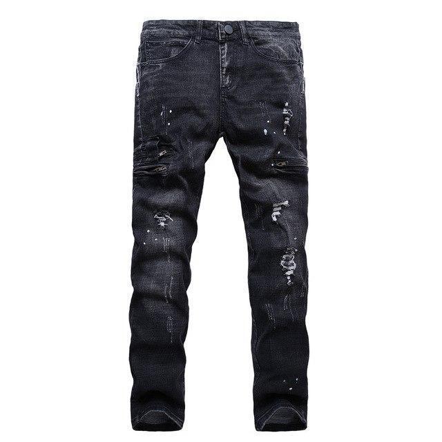 Men's Black Gothic Jeans – Cotton