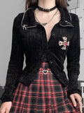 Women's Gothic Vintage Cardigan – Black