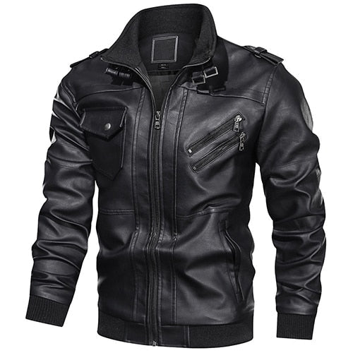 Men's Faux Leather and Suede Jacket – Black, Grey or Red