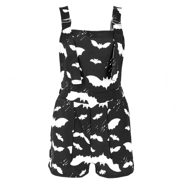 Women's Black Gothic Romper