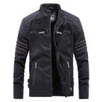 Men's Faux Leather Jacket – Black, Green or Brown, S–XL