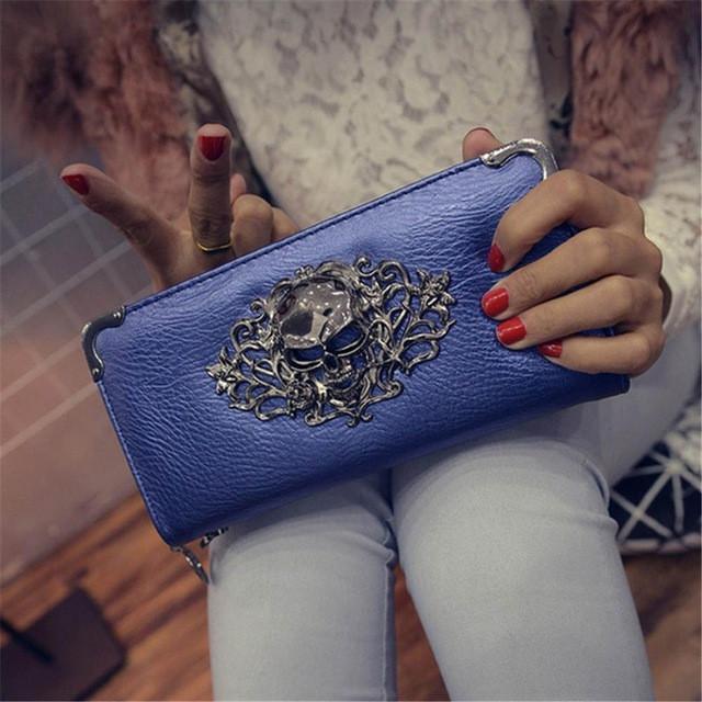 Women's Skull Zip Wallet – 5 Colours