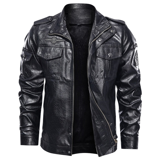 Men's Faux Leather Jacket – Black, Brown or Green