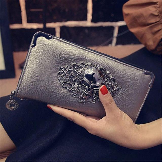 Women's Skull Zip Wallet – 5 Colours