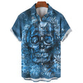 Men's Gothic Hawaiian Skull T-Shirt – Dark Summer Print
