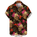 Men's Skull Graphic Hawaiian T-Shirt – Gothic Style