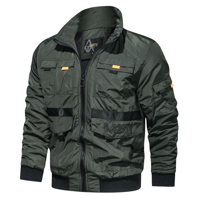 Men's Bomber Jacket – Black, Green, Yellow or Blue