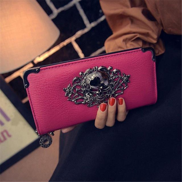 Women's Skull Zip Wallet – 5 Colours